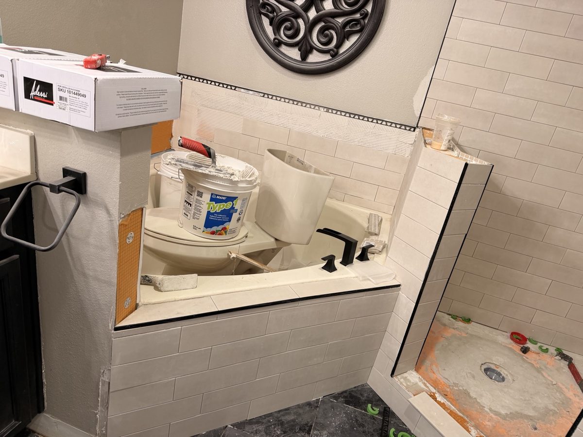 Bathroom tub and tile surround remodel