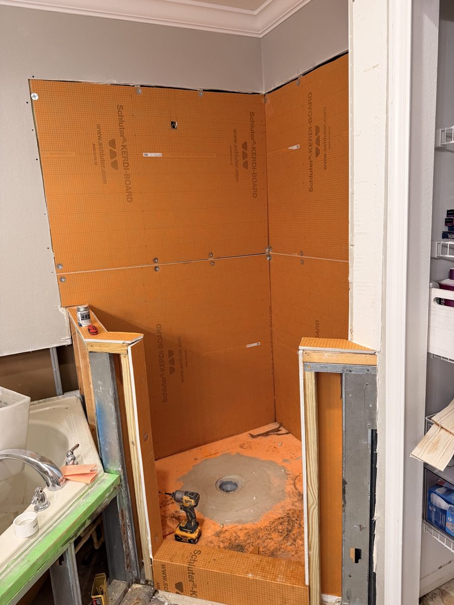 Shower waterproofing installation