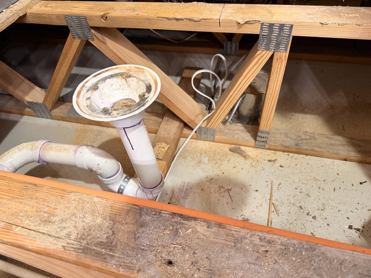 Bathroom plumbing rough-in