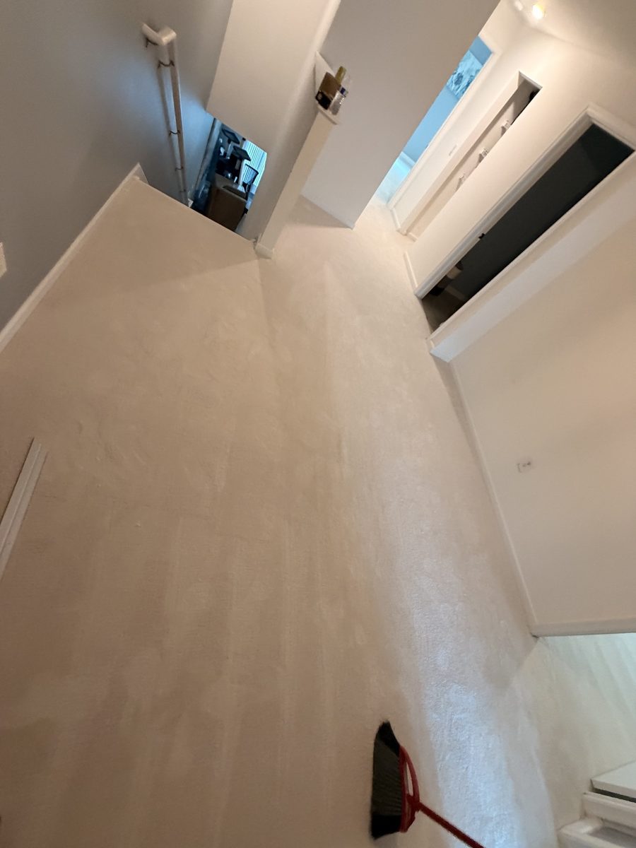 New carpet installed in hallway